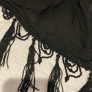 Black beaded wrap/cape. One size. Made in India